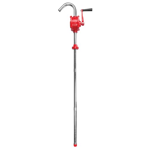 Image of Performance Tool W54270 Rotary Barrel Pump, Pumps Light to Medium Viscosity Oils, 3 Piece Suction Pipe, 30-55 Gallon Barrels, Bung Adapter