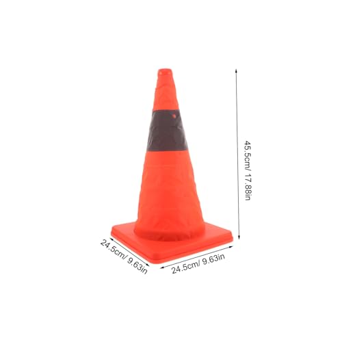 Cône de signalisation réfléchissant pliable pour éviter les dangers sur chantier - 3