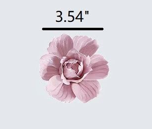 Image of Ceramic Flower Wall Art Decor, Artificial Flower Wall Sculpture,Handmade Ceramic Flowers for Home,Hallway,Living Room, Kitchen,Bathroom (Peony,Pink, 3.54 inch)