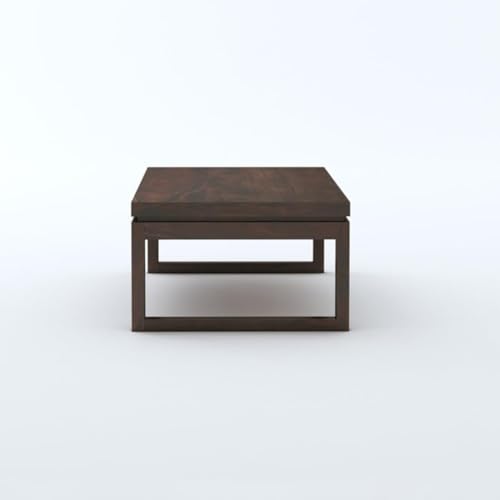 Image of MAMTA DECORATION Solid Sheesham Wood Coffee Table for Living Room | Wooden Center Table for Home, Hall, Office & Lounge | Modern Teapoy Table | Rectangular Coffee Table | Walnut Finish