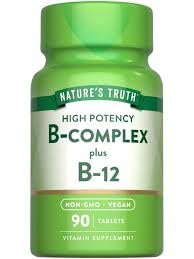 High Potency B-Complex Plus B-12 Tablets - 90 ct, Pack of 2