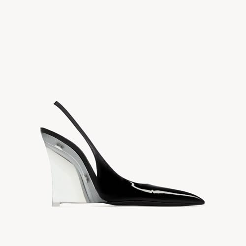 Vertundy Women's Slingback Heels Transparent Wedge Heel Pointed Toe Heels Strap Party Wedding Pumps2