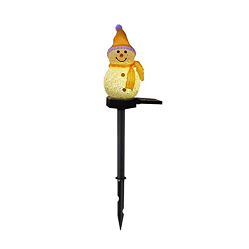 Lampe solaire bonhomme de neige jaune : fini les allées sombres et tristes en hiver