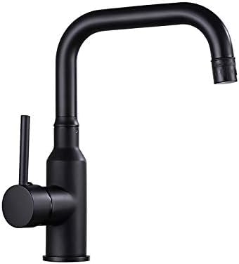 Rubinetto per lavello da Cucina per Bar Agriturismo Commerciale, Rubinetto da Cucina Girevole in Ottone, Rubinetto Girevole per Bagno, Miscelatore per lavabo, Rubinetto per lavabo Nero/Cromo/Nichel