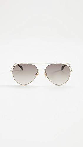 rag & bone Women's Classic Aviator Sunglasses, Light Gold, One Size2