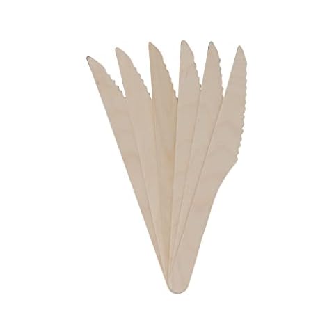 EPISENT 100pcs Biodegradable Wooden Knife Set Cover