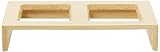 Trixie Napf-Set, Keramik/Holz - für Hunde 2x0,2 l/10 cm, 28x5x15 cm, schwarz