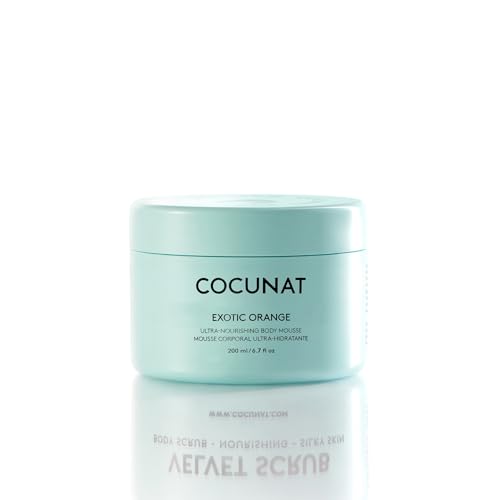 COCUNAT - Exotic Orange - Mousse Corporal Hidratante y Reafirmante 24h - Aroma Cítrico - Manteca de Karité - Piel Extra Suave - Rápida Absorción - Sin Siliconas - 200ml