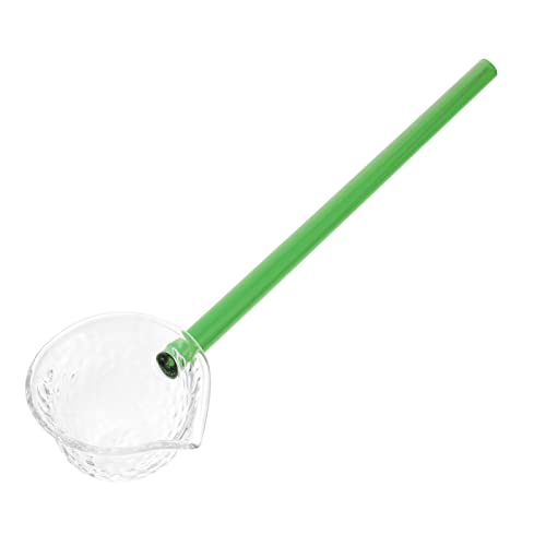 Housoutil Glass Spoon High Borosilicate Glass Tea Ware Long Handle Tea Ware Glass Tea Spoon Japanese Tea Spoon Long Handle Spoon Tea Spoon for Kitchen Glass Tableware Glass Flatware