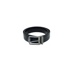 Salvatore Ferragamo Mens Black/Brown Leather Reversible Belt