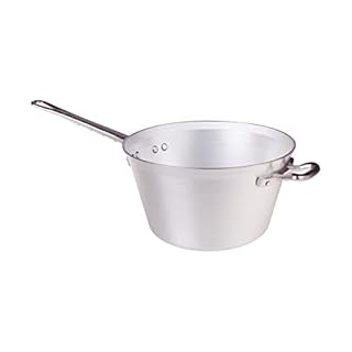 Pentole Agnelli ALMA16524 Alluminio Professionale 3 mm, Paiolo per Polenta con Manico, 4,5 L