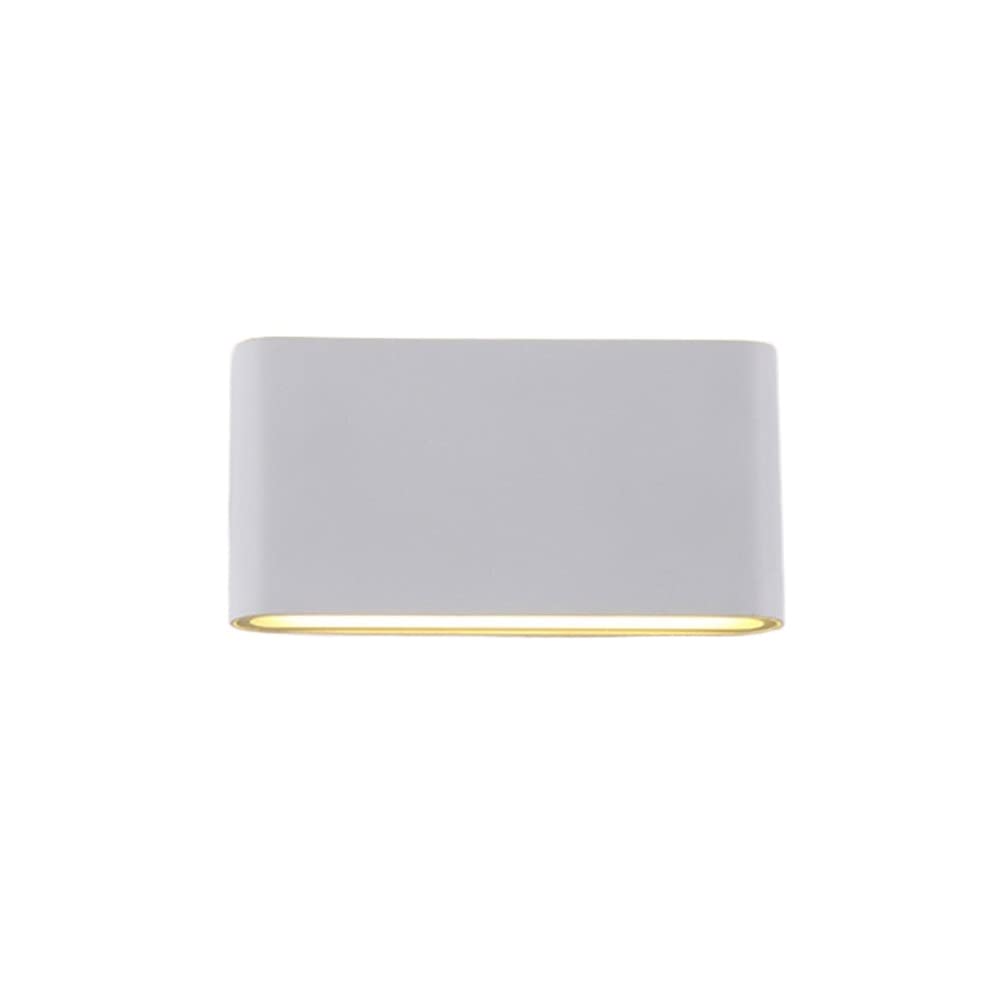 HUAYUSEDF Ultra Thin Bedside Wall Light, Modern 12w Sconces, Ip65 Waterproof Bathroom Lamp, Outdoor Porch Lighting Lights, Rectangular Metal Lamps 3000k Black(White)