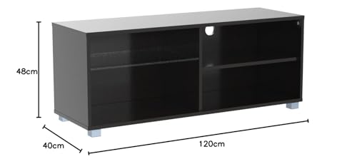 Image of DeckUp Yonne Engineered Wood TV Stand and Home Entertainment Unit (Dark Wenge, Matte Finish)