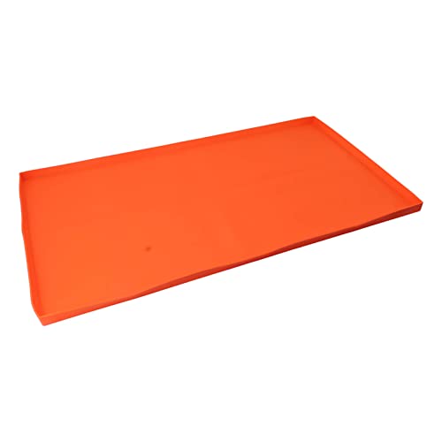 Fdit Silicone Griddle Mat, Black Stone Grill Grill Grill Silicone Protective Pad Cleaning Pad Grill Plate Silicone Protective Cover for Griddle Top (28 Inches Orange)