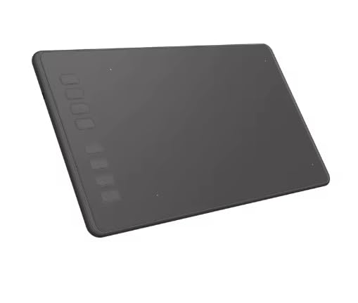 Tavoletta da disegno professionale con penna stilo senza batteria, 8192 livelli di sensibilità alla pressione, area attiva 21,7 x 13,7 cm, design senza cornice