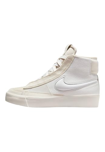 NIKE Blazer Mid Victory Women's Trainers Sneakers Fashion Shoes, Summit White Phantom Light Cream White, 5 UK, 7.5