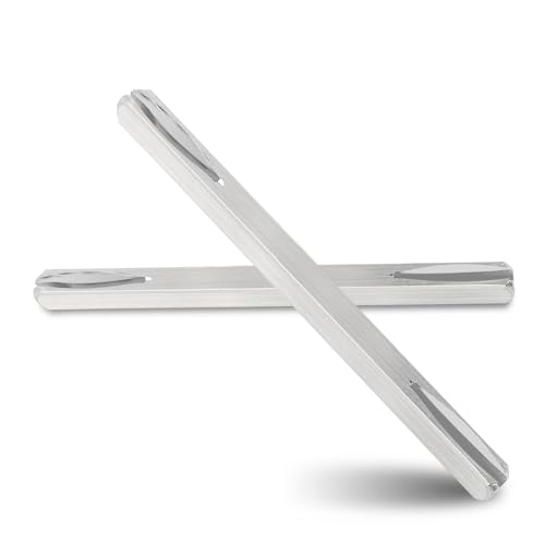 Beatific 2 unidades de barra de fuso, 8 mm x 80 mm, pino quadrado, ferragens de porta, pino quadrado de substituição de aço galvanizado, pino de fixação, puxador de porta de aço, barra de