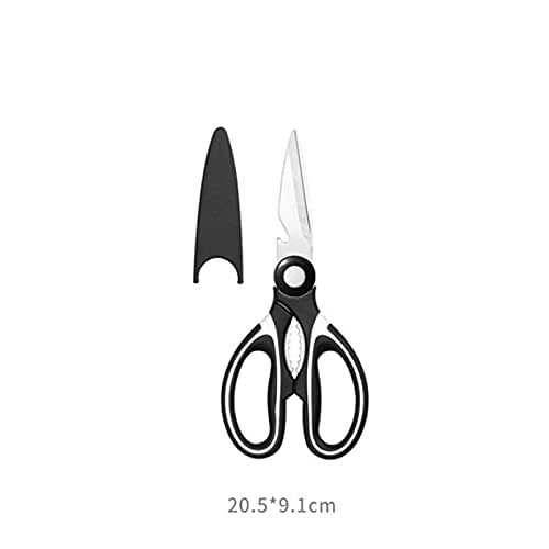 Sichere Kochschere, Haushaltsschere, geeignet für Küche, Haushalt und Handarbeit, Farbe: Schwarz, Edelstahl
