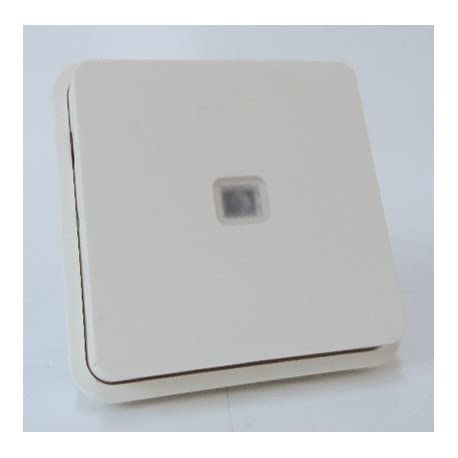 Conmutador con indicador luminoso, blanco