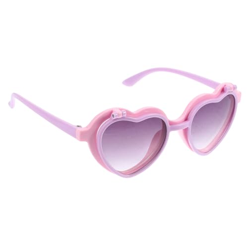 Heart Shaped Kids Sunglasses PC AC Material UV Protection Fun Cartoon Design Suitable for Ages 2-10 for Outdoor Activities and Parties