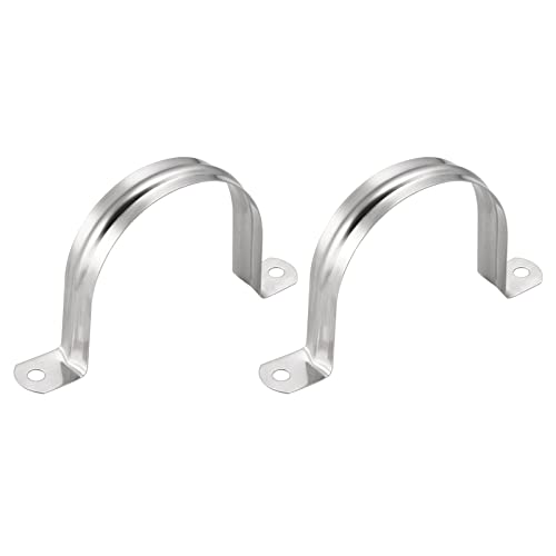 QUARKZMAN Tuberías Abrazaderas (70mm/2,76) 2uds, 304 Inoxidable Acero U Tubo Tensión Clip Soporte - para Fontanería Tubería Alambre