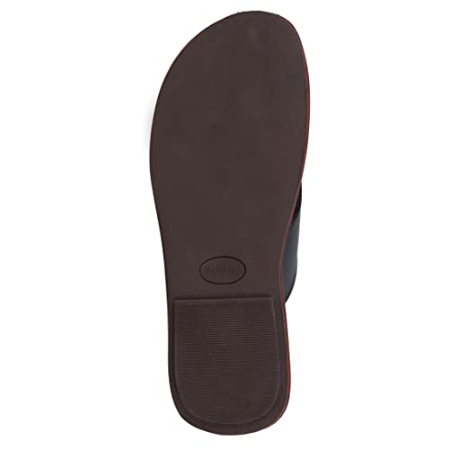 Image of FAUSTO Mens Slip On Sleek Desgined Casual Flip-Flops | Indoor & Outdoor Thong Slippers With Buckle Strap