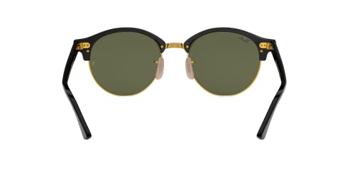 Óculos de sol redondos Ray-Ban RB4246 Clubround, preto/G-15 verde, 51 mm