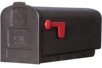 Solar Group PL10B Plastic Rural Black Mailbox