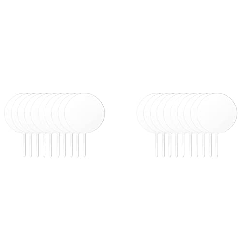 Yoeruers 20X Adornos Redondos Acrílico para Pastel, Círculo En Transparente, Adorno para Pastel DIY, Espacios En