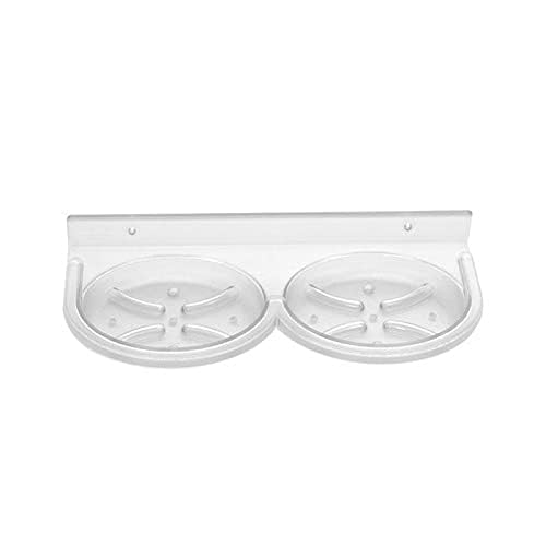 Image of Transparent Oval Wall Mount Soap Dish Holder (9in x3.5in x1.5in) | Bathroom Soap Stand & Holder | Durable, Rust-Free, Stylish Wall Mounted Bathroom & Kitchen Accessory (Pack of 1)