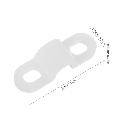PRETYZOOM 100 piezas Clips Sujetadores de Cable de Plástico Blanco con Diseño de Barra Recta para Fijación Segura y Fácil Instalación, para Proyectos de Organización de Cables Bajo Escritorio miniatura 2