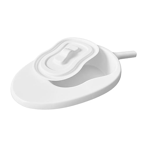 Colcolo Bassin de lit pour femmes et hommes âgés, bassin de lit pour la maison, bassin de lit en PP ferme, épais et stable, Blanche