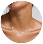 PRETOLE Gold Layered Necklaces for Women,14K Gold Plated Necklace Adjustable Simple Choker Necklace Dainty Gold Chain Necklace Set Herringbone Necklace Waterproof Thin Gold Stacked Necklace for Girls