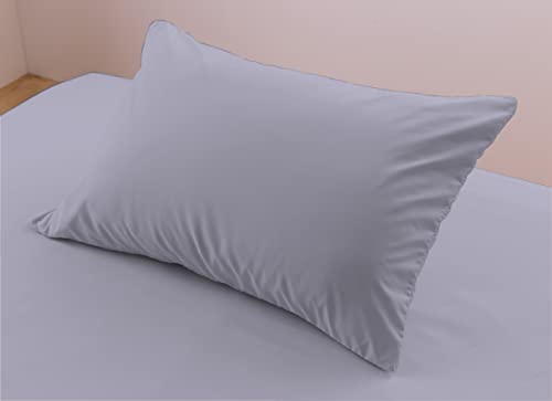 テイジン 防ダニ 枕カバー 50×70cm用 ミクロガード スタンダード 日本製 ピローケース 国産 ダニ対策 薬剤不使用 ノンダスト ハウスダスト対策 ホコリがでにくい 洗える まくら TEIJIN 帝人 (50×70cm, グレー)