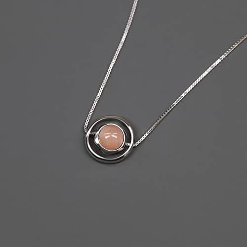 AmorWing 925 Sterling Silver Sunstone Cute Necklace for Womens - Image 4