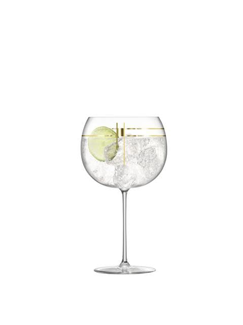 Set de 4 vasos balloon con decoración dorada 650 ml miniatura 4