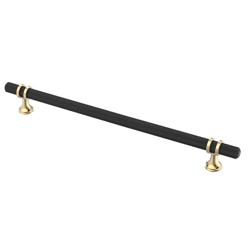 Alzassbg 10" Black and Gold Cabinet Pulls and Handles 10 Pack, AL3087KGPMB