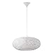 Produktbild EGLO Pendelleuchte Campilo, 1 flammige Hängelampe, Hängeleuchte aus Textil-Faden und Kunststoff, Esstischlampe in Weiß, Wohnzimmerlampe hängend mit E27 Fassung, Ø 45 cm