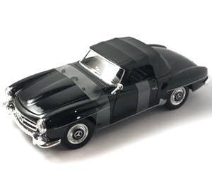 1955 Mercedes-Benz 190 SL w/ Closed Top – Black (NEX) Diecast 1:24 Scale Model - Welly 24…