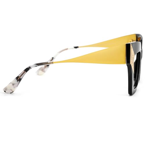 Image of Zeelool Retro Oversized Square Blue Light Blocking Glasses ZJGA652634-03B Black