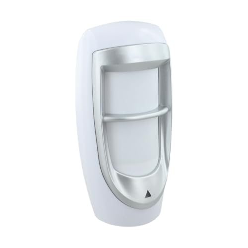 URPIZY Detector de movimiento de alarma PIR para exteriores con ángulo de detección de 110° y alcance de 8-12 m, carcasa de ABS resistente a la intemperie para sistema de seguridad doméstica, sensor
