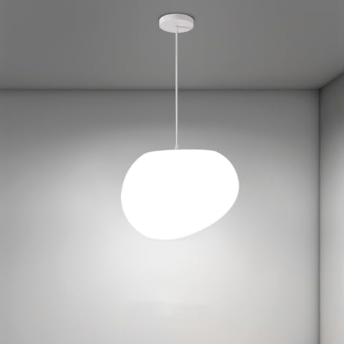 LIGINOK Suspension Luminaire Vintage Créativité Lustre Moderne 15CM Abat-jour en forme de galet Plafonnier LED Suspendue Lampe de Plafond Décoration pour...