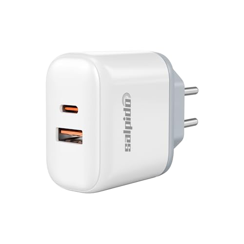 Image of Original 45W Dual Port Fast Charging Adapter with Quick Charge 4+ QC 3.0, USB-C & USB-A Ports, Compatible with iPhone 17 /16 /15 /14, Samsung, MacBook, iPad, and Android (WC05 - White)