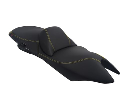 Housse de selle BMW C 650 GT 2012-2020 exclusive avec broderie et lignes jaunes