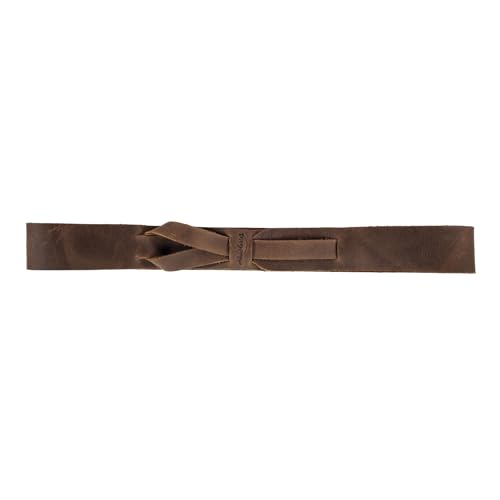 Heather's, Fashion Belt for Women without Buckle, No-Buckle Belt, Waist Strap, Stylish Belly Accessory, Full Grain Leather, Handmade, Bourbon Brown