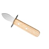 Toyvian Edelstahl Austernmesser mit Holzgriff Robuster Muschelöffner für Austern und Jakobsmuscheln Langlebiges Küchenwerkzeug Kompakt und Einfach zu Reinigen für Meeresfrüchte liebhaber