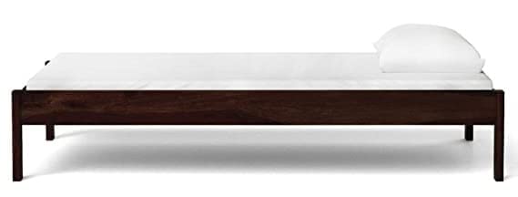 Image of Furnire Carp Sheesham Wood Single Bed Without Storage for Bedroom Home Solid Wood Without Storage Single Palang Cot for Hotels (Do It Yourself Assembly) - (Walnut Finish)