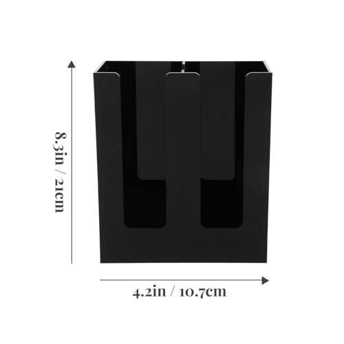 Porte-gobelet en acrylique noir mural pour en finir avec le désordre des verres jetables