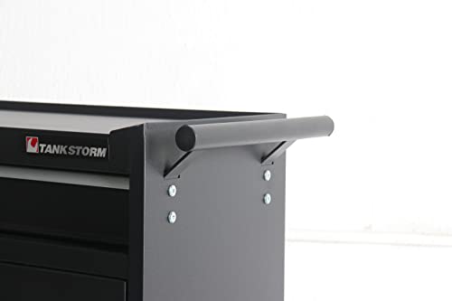 Tankstorm Tool Chest Heavy Duty Cart Steel Rolling Tool Box With Lockable Doors (Tz8 Black) #TOP4