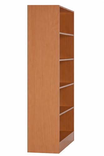 Image of DeckUp Muvo 5-Shelf Engineered Wood Book Shelf and Display Unit (Bavarian Beech, Matte Finish)